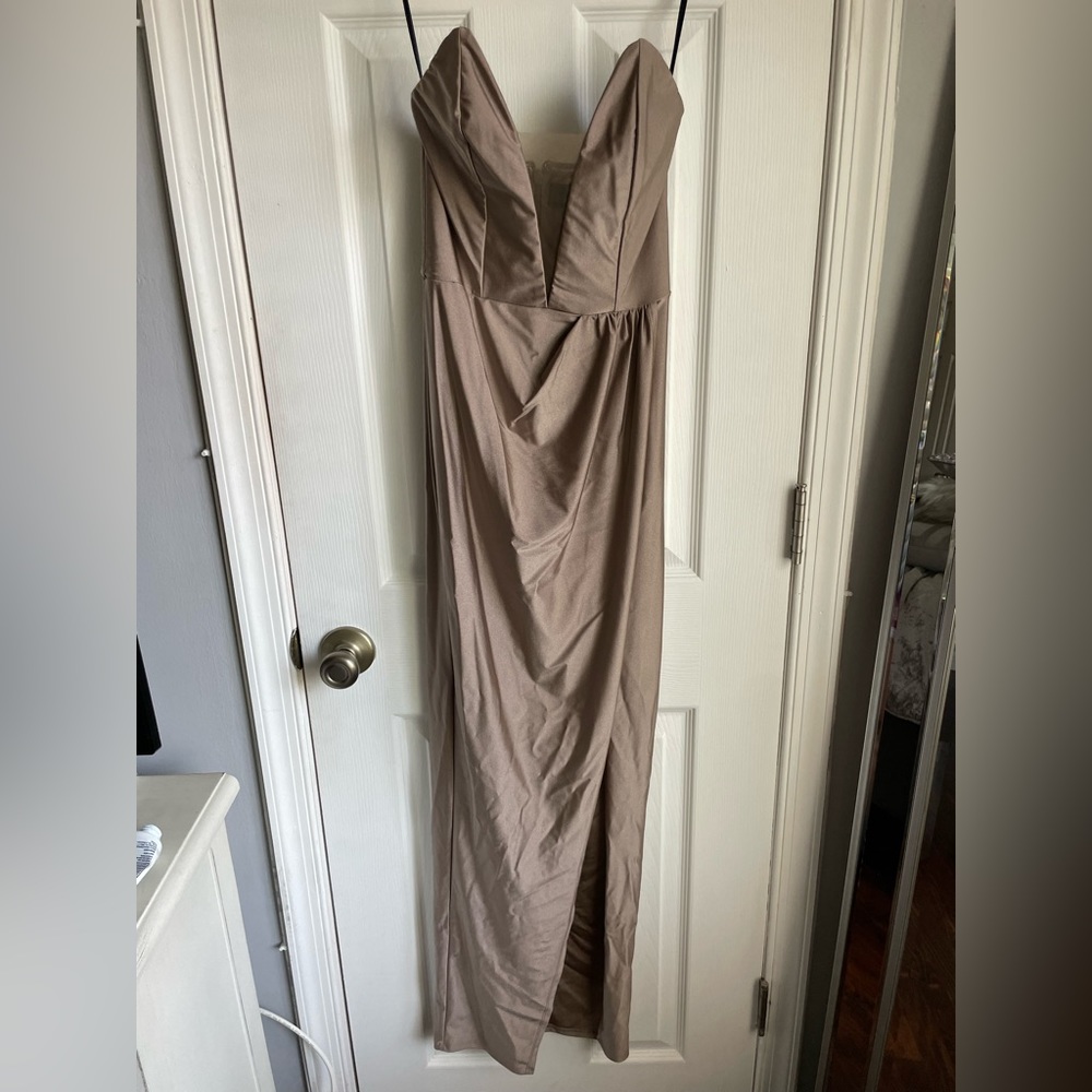 Michael Costello x Revolve Taupe Dress Size Small